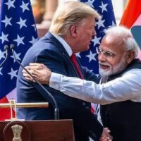 Donald Trump and Narendra Modi during a meeting in New Delhi, February 2020. Photo: IMAGO / Pradeep Gaur Mint