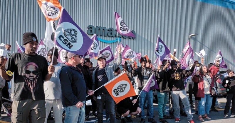 | Amazon workers at the companys DXT4 warehouse in Laval a suburb north of Montréal formed the companys first union in Canada last year Photo courtesy Montréal Amazon Workers Union | MR Online