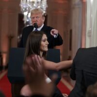  | In this November 7 2018 file photo President Donald Trump watches as a White House aide reaches to take away a microphone from CNN journalist Jim Acosta during a news conference in the East Room of the White House in Washington AP PhotoEvan Vucci | MR Online