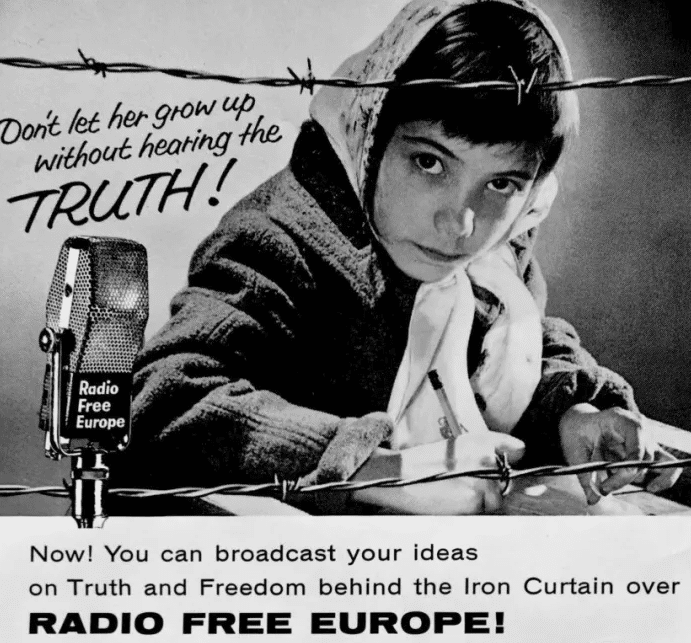 Cold War ad for Radio Free Europe a CIA creation Source estonianworldcom