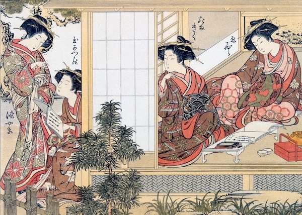  | Katsukawa Shunshō Japan Japanese Women Reading and Writing c 1776 | MR Online