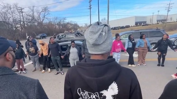  | Feb 7 Lincoln Heights Ohio  residents of historically Black community converge to drive out armed neo Nazi group waving swastika flags on I 75 overpass | MR Online