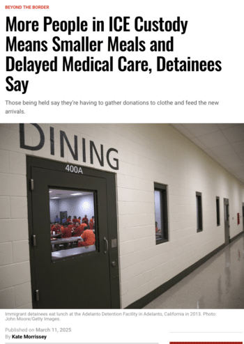 Independent outlet Capital  Main 31125 reported on conditions in immigration detention facilities A few who had spent time in state prison before being transferred to ICE custody said they received much better treatment in prison than in ICE custody