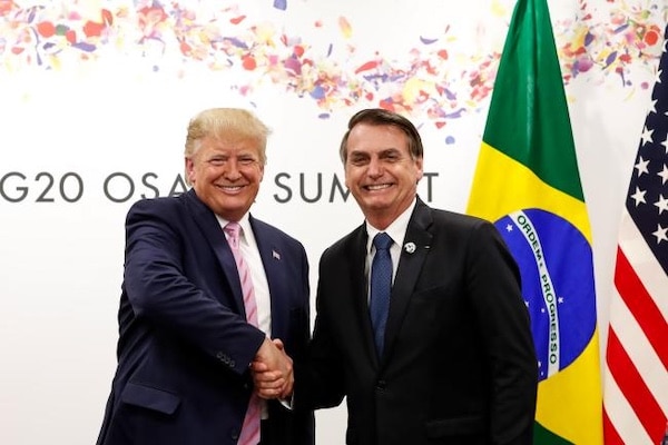  | President Trump meets with far right former Brazilian President Jair Bolsonaro at the G20 summit in Japan in 2019 Bolsonaro now faces multiple charges for an attempted coup and assassination plot after losing a reelection bid in 2022 Palácio do Planalto  CC BY 20 | MR Online