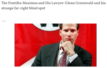 As the lawyer for a white supremacist accused by the Center for Constitutional Rights of conspiring in a shooting spree that left two dead and nine wounded Glenn Greenwald said I find that the people behind these lawsuits are truly so odious and repugnant that creates its own motivation for me Orcinus 52019