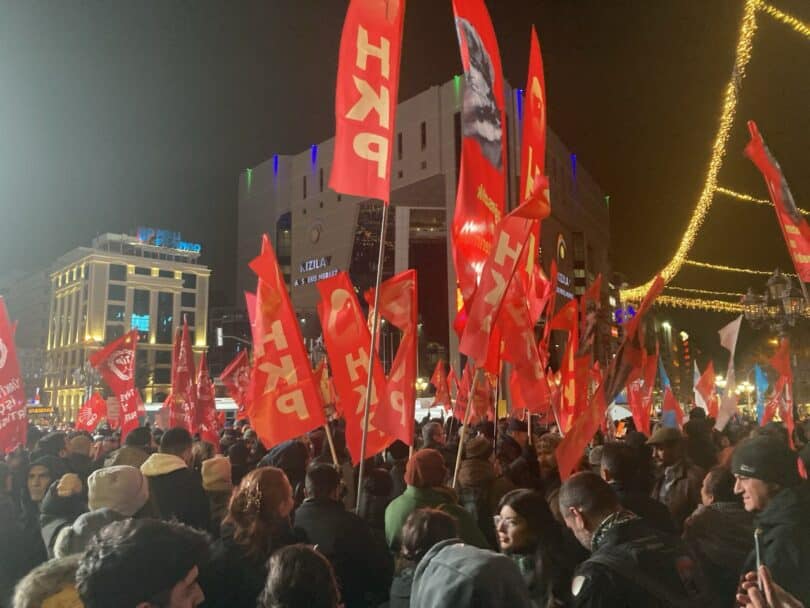  | A crowd of protesters in a public square in Ankara Tukey | MR Online