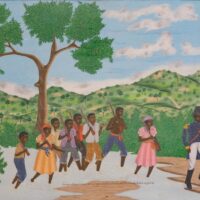 Jean-Claude Sévère (Haiti), L’ennemi attaqué chacun de sa propre volonté se tient debout pour défendre sa patrie (When the Enemy Attacks, Everyone Stands up of Their Own Free Will to Defend Their Homeland), 1970.