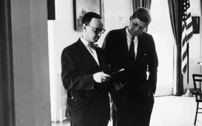 Screenshot 20250424 at 83031 AM | MR Online Arthur Schlesinger Jr and John F Kennedy in the White House Source uspresidentialhistorycom