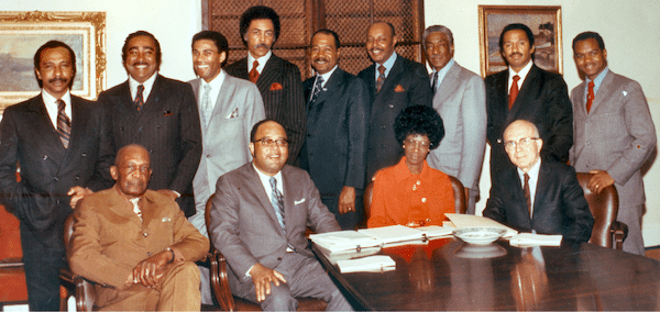 MR Online | Founding 13 members of the Congressional Black Caucus 1971 Charles Rangel standing second from the left Courtesy Office of the Clerk US House of Representatives | MR Online