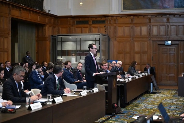  | Josh Simmons Senior Bureau Officer Office of Legal Counsellor United States Department of State makes statements as he attends the third day of the advisory opinion hearings on the illegality of Israels restrictions on the United Nations and its organisations at the International Court of Justice ICJ in The Hague Netherlands on April 30 2025 Mouneb Taim  Anadolu Agency | MR Online