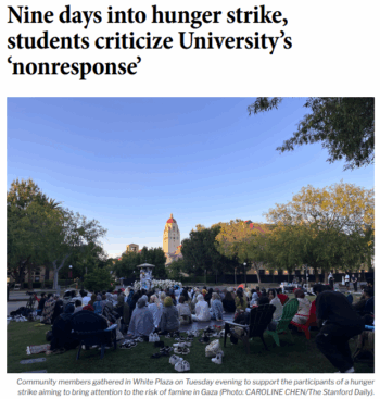 StanfordDailyHungerStrike350x367 | MR Online Stanford Daily 52125
