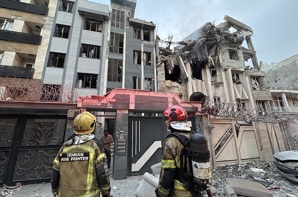 MR Online | Aftermath of Israeli airstrike in Tehran June 13 2025 Photo courtesy Tasnim News AgencyWikimedia Commons | MR Online