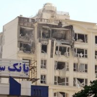 A building damaged in an Israeli strike on Tehran, on 13 June 2025 (Atta Kenner/AFP)
