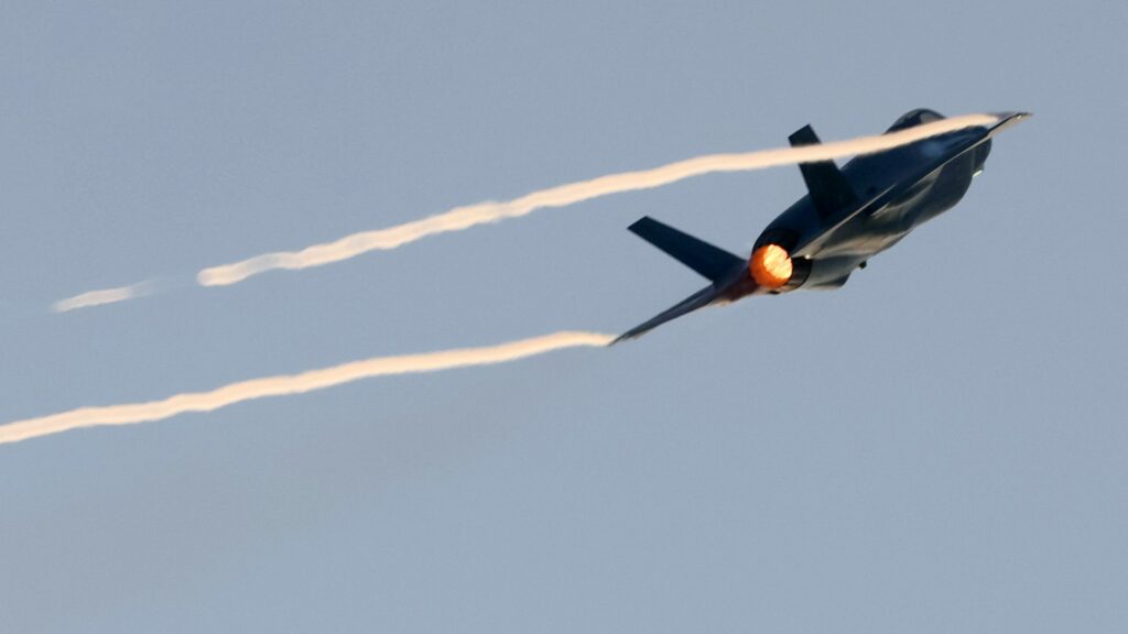 israelf35afp | MR Online An Israeli Air Force F 35 Lightning II fighter jet performs during a graduation ceremony of Israeli Air Force pilots on 28 December 2022 AFPJack Guez