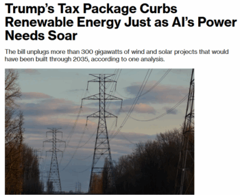 BloombergAIPower350x285 | MR Online Bloombergs report 7425 worried that ending tax credits for renewable energy would fail to quench the thirst of data centers that power artificial intelligencenot that it would accelerate the climate catastrophe