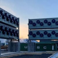 Climeworks CO2 capture plant under construction in Iceland.