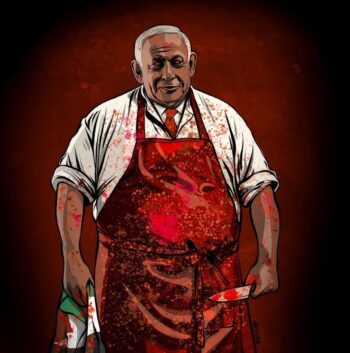 A Mr Fish cartoon Scheer Post 12123 was called antisemitic because it depicted Israeli Prime Minister Benjamin Netanyahuwho has overseen the killing of more than 57000 people in Gazaas a butcher covered in blood and holding a knife