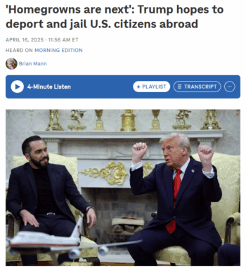 Supreme Court Justice Sonia Sotomayor NPR 41525 The Trump administration believes it could deport and incarcerate any person including US citizens without legal consequence so long as it does so before a court can intervene