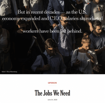 The New York Times 62420 on how workers have been left behind
