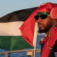 U.S. labor leader Christian Smalls sails on the Gaza Freedom Flotilla ship Handala on July 15, 2025. (Photo: Tan Safi/ Freedom Flotilla Coalition)