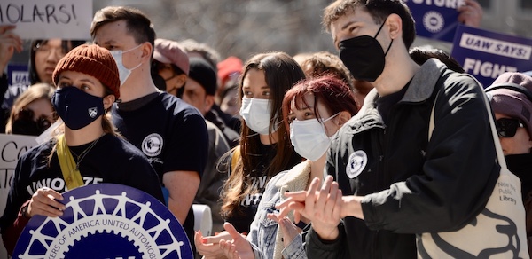  | Student Workers of Columbia rallied on March 14 their first day of bargaining with the university Five months later Columbia is pushing 2 a percent pay increase and is hiring non union workers to replace SWC members Photo Jenny Brown | MR Online