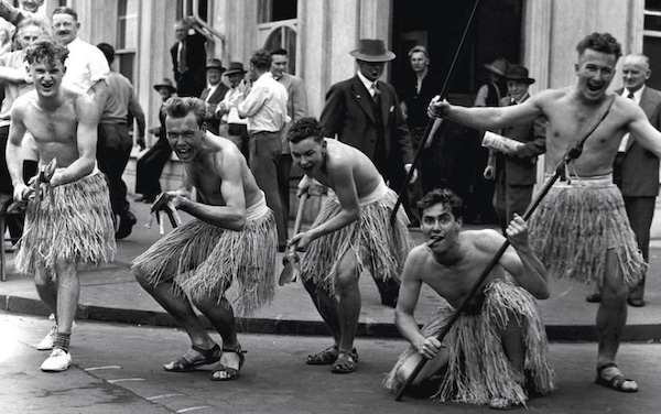  | The mock haka performed by Auckland University engineering students in 1955 Photo courtesy the Auckland War Memorial Museum Tamaki Paenga Hira | MR Online
