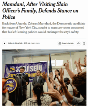 The New York Times 73025 reported that Zohran Mamdani was facing growing criticism for his absence overseasdiscovering a new rule that mayoral candidates are not supposed to leave the country during a campaign