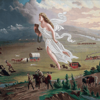 John Gast’s 1872 painting “American Progress”, depicting Manifest Destiny