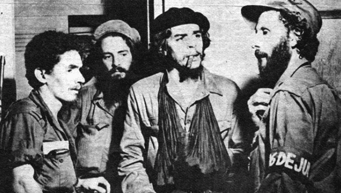 Ramiro Valdes Camilo Cienfuegos Che Guevara and Carlos Franqui Yesterdays bearded rebels mean little to youth in Cuba today who live amidst a crumbling infrastructure in a country where they are facing bleak economic prospectsin part because of a 60+ year economic war designed to undermine the Revolutions legitimacy Source latinamericanstudiesorg