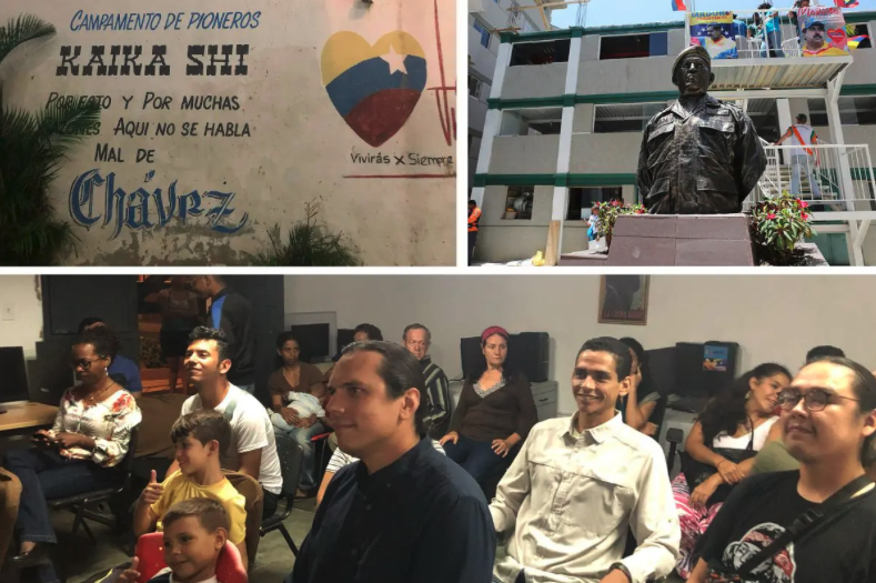 Kaika Shi in Caracas Below Indigenous youth delegation in Kaika Shi Nick Estes and archives