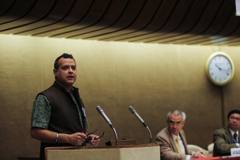  | Vijay Prashad addresses the UNCTAD Public Symposium in Geneva June 25 2013 via Wikimedia | MR Online