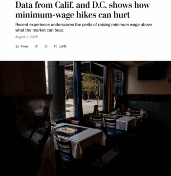 The Washington Post 8125 whose billionaire owner Jeff Bezos recently decreed that its opinion pages would be monotonally lobbying for free markets said that minimum wage increases defied the gravitational laws of supply and demand