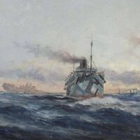 Robert Dumont Duparc (1866–1930). "Large ship off the coast of Tunisia", 1917 National Maritime Museum, Paris