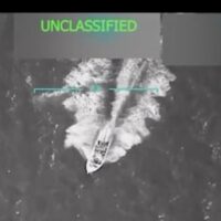 A still image from a video shared by President Donald Trump on Truth Social on September 2, 2025, depicting a US military strike against a boat in the Caribbean. Image courtesy @realDonaldTrump/Truth Social.