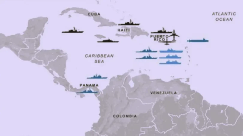 US air and military assets near Venezuela. (iejmedia)