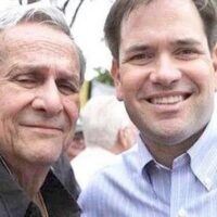 Marco Rubio (right) and Félix Rodríguez, the assassin who claims responsibility for Che’s death in La Higuera.