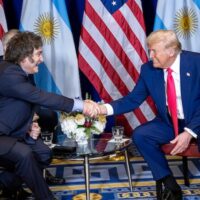 President Donald Trump meets with Argentina’s President Javier Milei