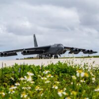 A B-52H Stratofortress taxis on the flight line at Andersen Air Force Base, Guam, January 30, 2024. Photo: Airman 1st Class Alyssa Bankston/US Air Force/File photo.