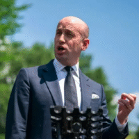 White House staffer Stephen Miller is said to be behind recent strikes on alleged drug boats and Trump’s aggressive domestic and foreign strategies. (AFP)