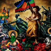 Guillermo Grebe (Chile), Muro sagrado de la dignidad (Sacred Wall of Dignity), 2021.