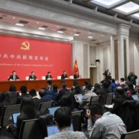 The Central Committee of the Communist Party of China (CPC) holds a press conference on October 24, 2025 on the guiding principles from the fourth plenary session of the 20th CPC Central Committee. Photo: Xinhua