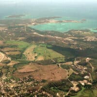 Aerial view of Roosevelt Roads Naval Station, Puerto Rico, 1997.