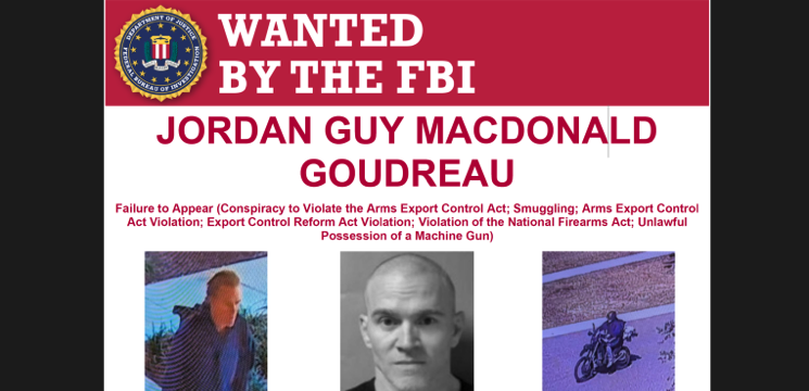 An FBI wanted bulletin issued this November for Jordan Goudreau, the former US Green Beret who led Operation Gideon