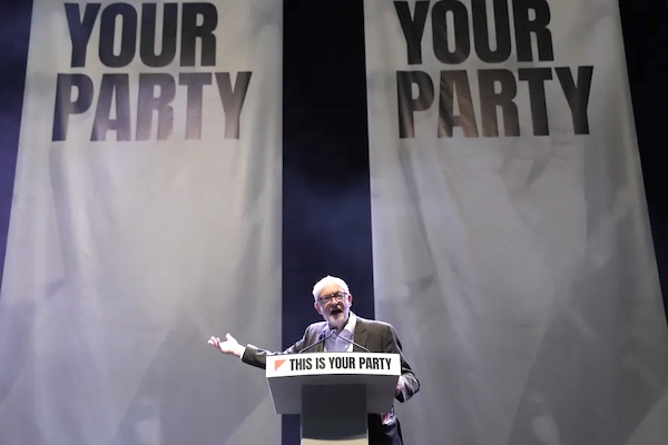 Jeremy Corbyn speaking during the Your Party founding conference at the ACC Liverpool, November 30, 2025