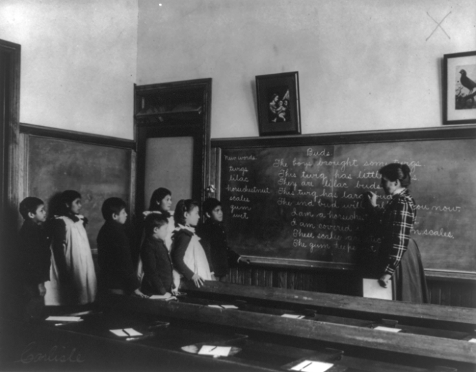 Students at Indian boarding school. [Source: nationalgeographic.com]