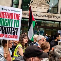 Drop the charges protest. Photo: Steve Eason / CC BY-NC 2.0