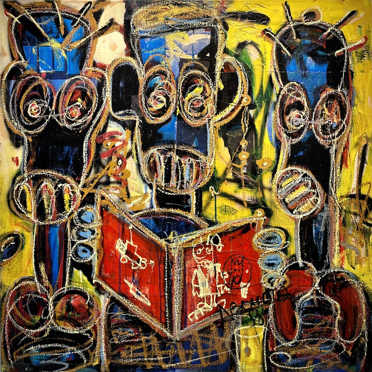 Aboudia (Côte d’Ivoire), Untitled, 2018.