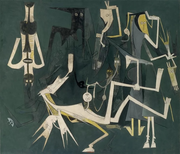 MR Online   Wilfredo Lam Cuba Les Abalochas dansent pour Dhambala dieu de lunité The Abalochas Dance for Dhambala the God of Unity 1970   MR Online