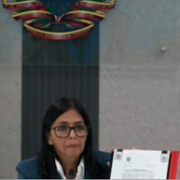 Venezuelan Vice President Delcy Rodríguez addressing the nation on January 3, 2026, following the news of the US abducting President Nicolás Maduro. Photo: Screenshots from publicly broadcast video footage.