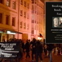 PROTEST AS PLEASURE: Anarchist banner in Dresden, Germany, translating to "Solidarity must become praxis", January 2020 [Pic: Protestfotografie Dresden/CC]